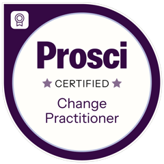 Prosci Certified Change Practitioner certification badge