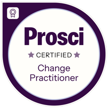 Prosci Certified Change Practitioner certification badge