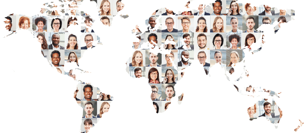 world-map-with-images-of-people-representing-prosci-global-change-management