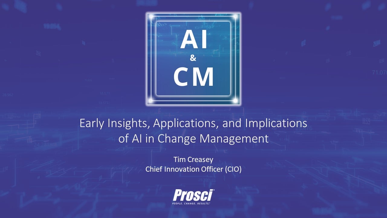 Early Insights, Applications, and Implications of AI in Change Management