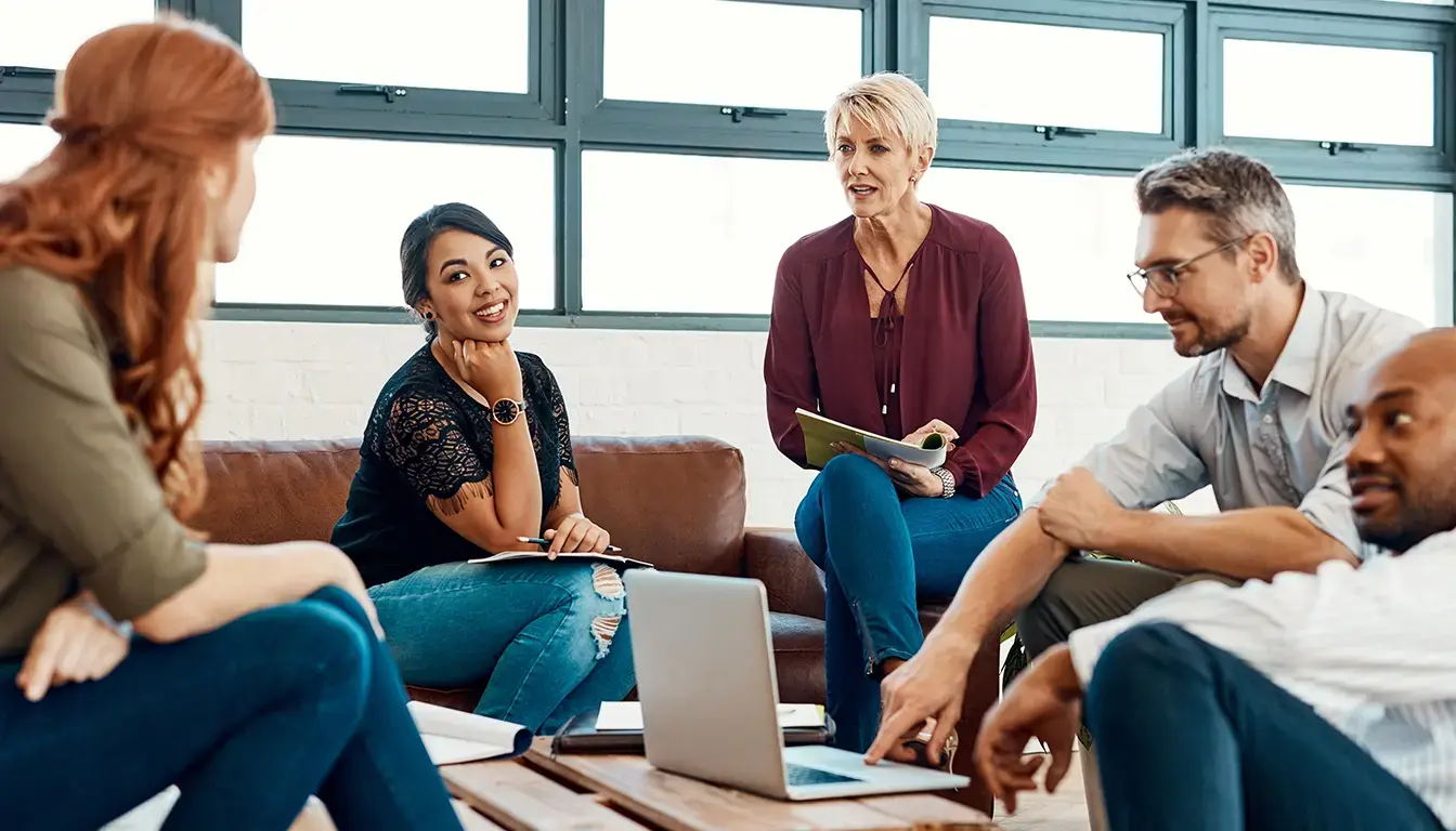 People having meeting